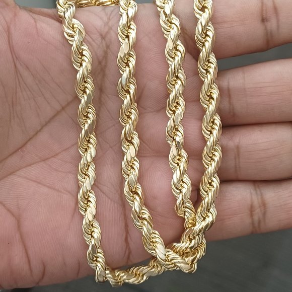 10kt real gold rope chain 22 inches